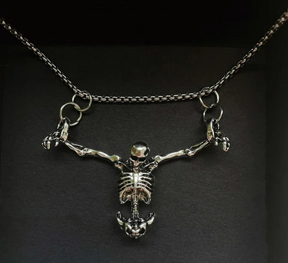 Spooky Punk Skull Pendant