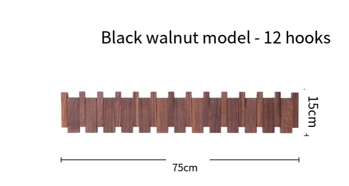 Simplicity Piano Key Wallmounted Coat Rack (One Piece)