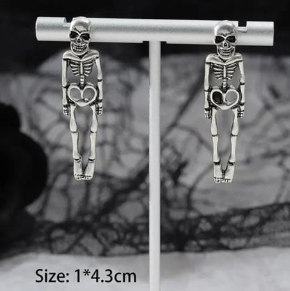 Gothic Skull Stud Earrings