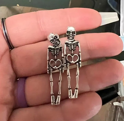 Gothic Skull Stud Earrings