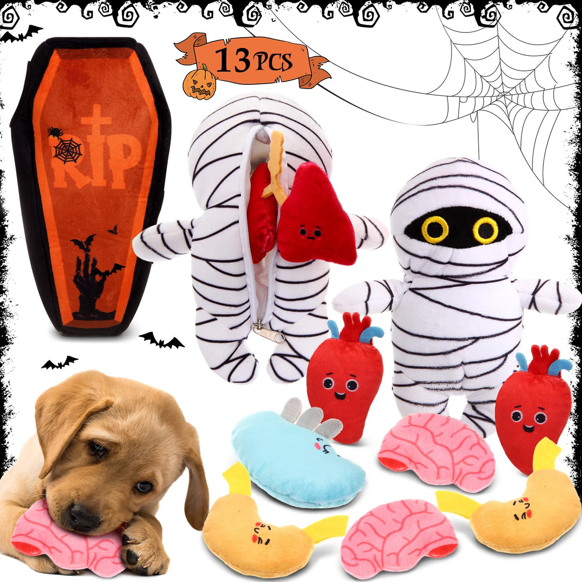 SpookySeek Dog Puzzle: Halloween Themed 13-Piece Toy Set