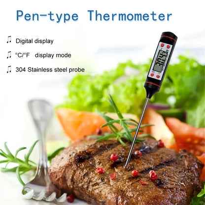 Digital Meat Thermometer with Food Cooking BBQ Probe for Water Milk