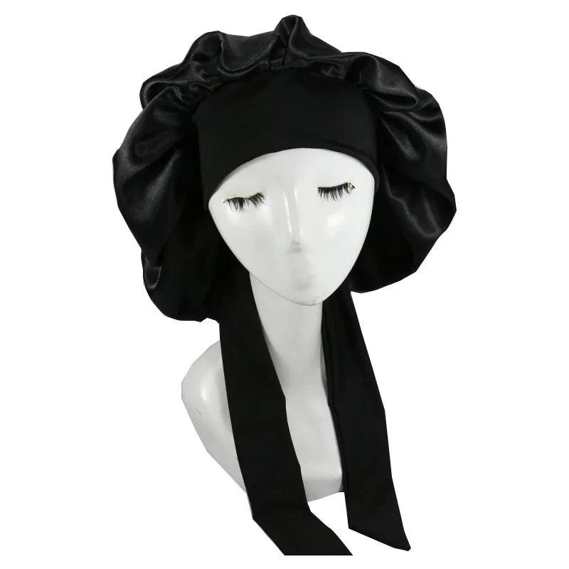 Satin Night Sleep Cap For Women Men Unisex Cap Bonnet