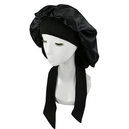 Satin Night Sleep Cap For Women Men Unisex Cap Bonnet