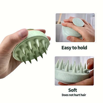 1pc Silicone Shampoo Brush Body Massage Brush