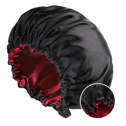 Large Double Layer Reversible Adjustable Sleep Bonnet