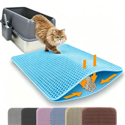 Cat Litter Mat Double Layer Pet Non Slip Big Pet Litter Box