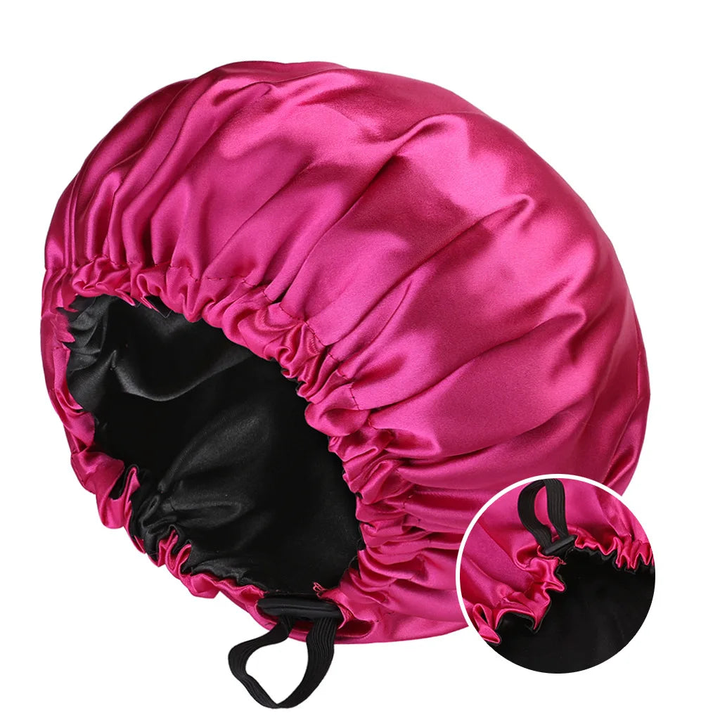 Large Double Layer Reversible Adjustable Sleep Bonnet