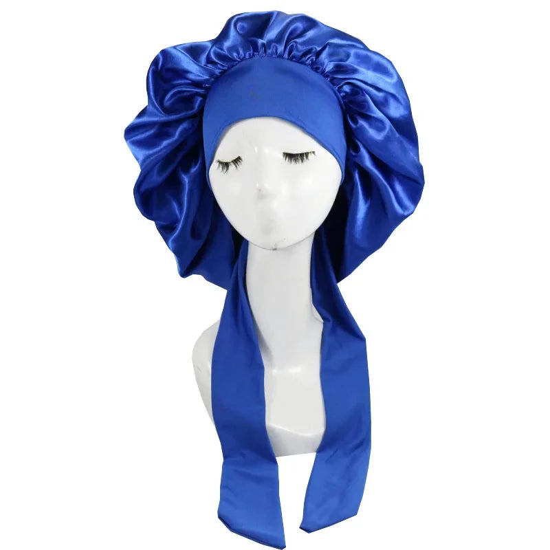Satin Night Sleep Cap For Women Men Unisex Cap Bonnet