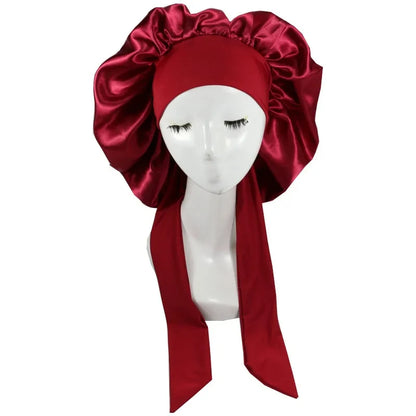 Satin Night Sleep Cap For Women Men Unisex Cap Bonnet