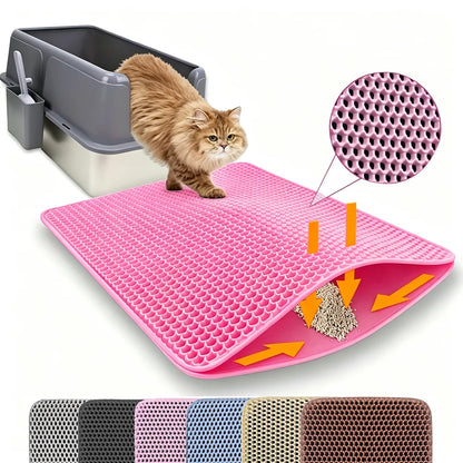 Cat Litter Mat Double Layer Pet Non Slip Big Pet Litter Box