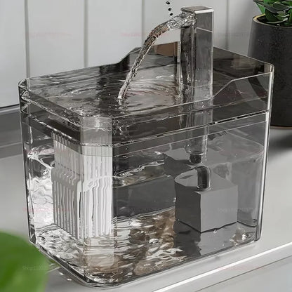 1.5L Cat Water Fountain Automatic Filter USB Pet Drinking Dispenser