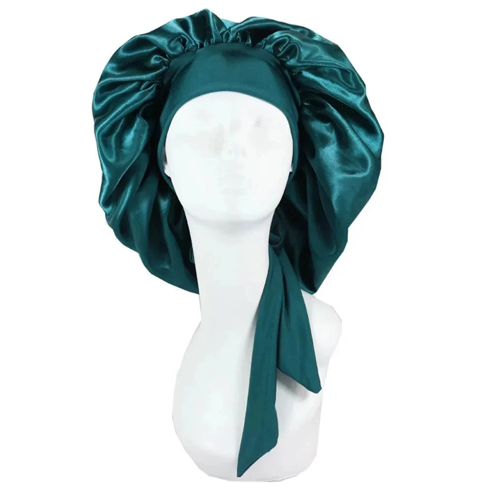 Satin Night Sleep Cap For Women Men Unisex Cap Bonnet