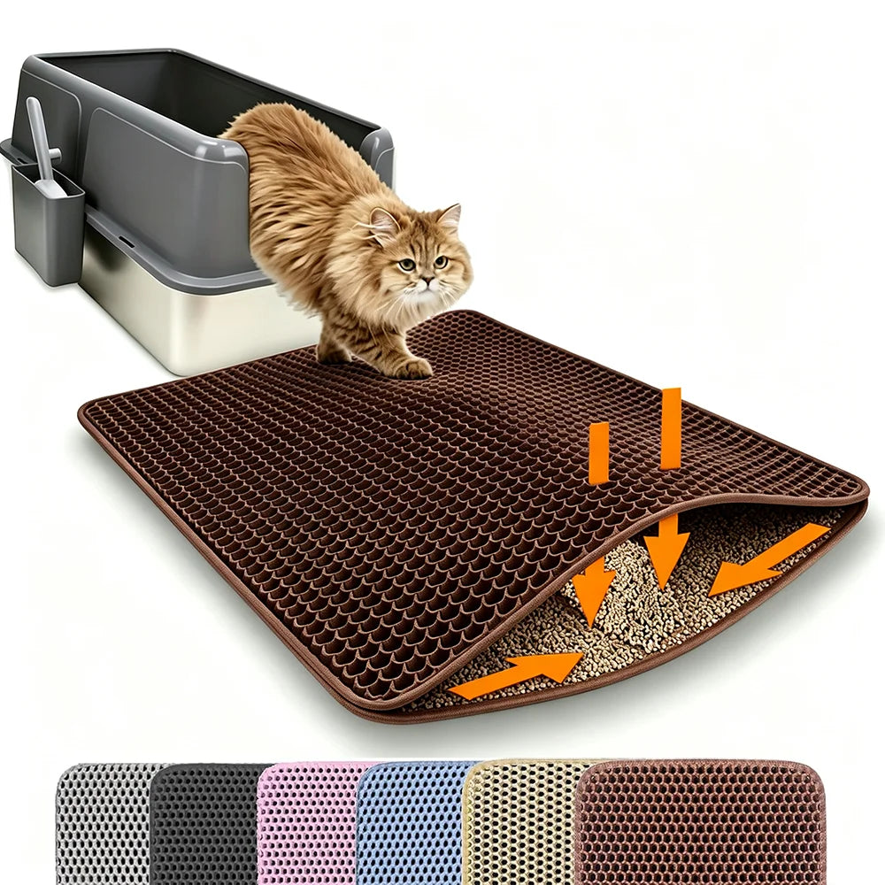 Cat Litter Mat Double Layer Pet Non Slip Big Pet Litter Box