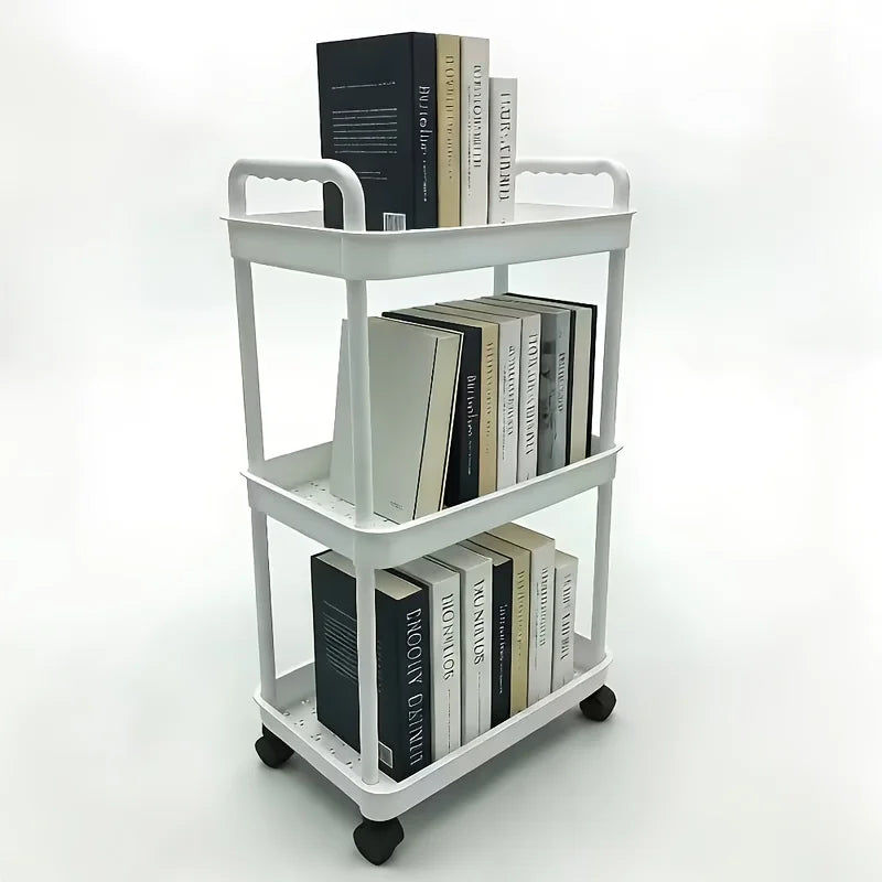 3-Tier Rolling Storage Cart with 360° Swivel Wheels