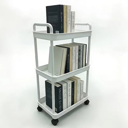 3-Tier Rolling Storage Cart with 360° Swivel Wheels