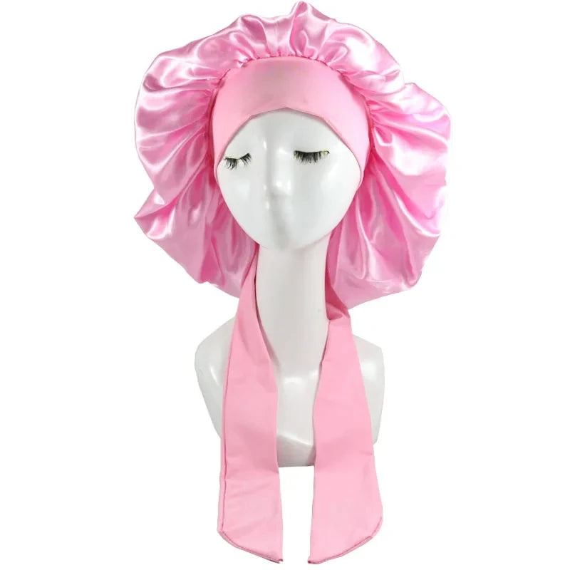 Satin Night Sleep Cap For Women Men Unisex Cap Bonnet