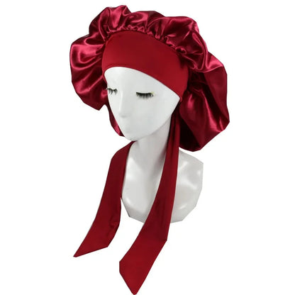 Satin Night Sleep Cap For Women Men Unisex Cap Bonnet