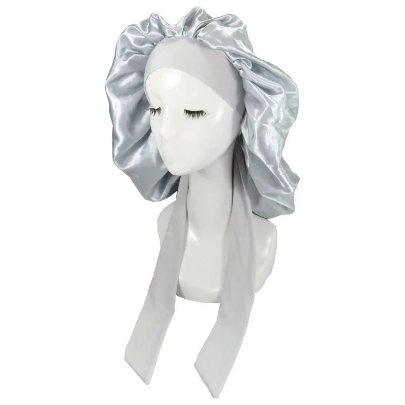 Satin Night Sleep Cap For Women Men Unisex Cap Bonnet