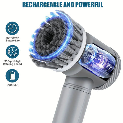 Electric Spin Scrubber, Bathroom Cordless Cleaning Brush