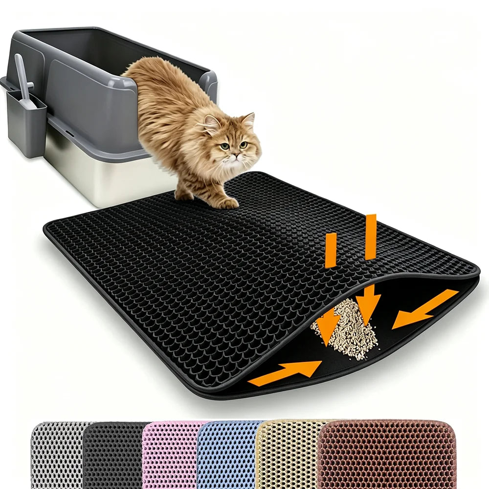 Cat Litter Mat Double Layer Pet Non Slip Big Pet Litter Box