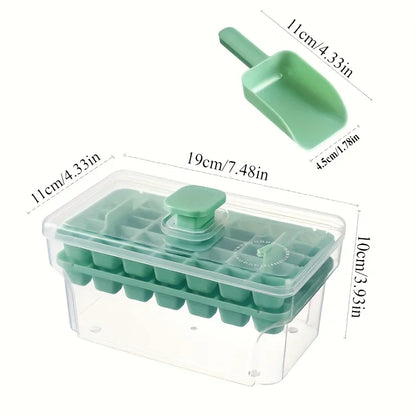 Ice Trays for Freezer with Lid & Bin