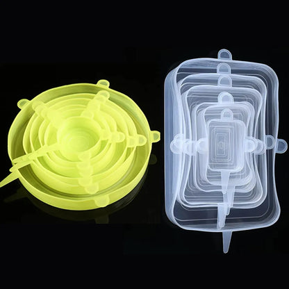 6 Pcs Silicone Cover  Stretch Lids for Kitchen