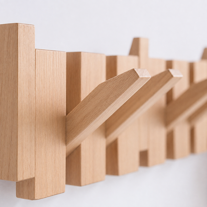 Simplicity Piano Key Wallmounted Coat Rack (One Piece)