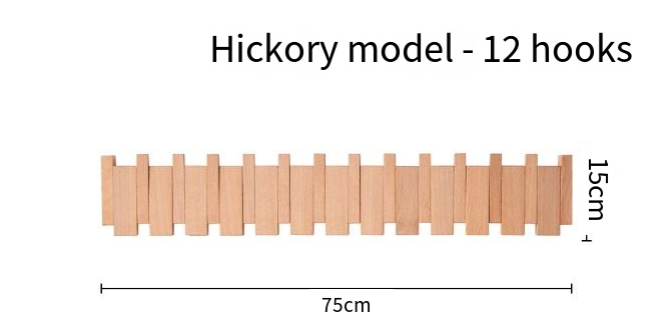 Simplicity Piano Key Wallmounted Coat Rack (One Piece)