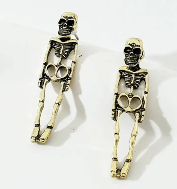 Gothic Skull Stud Earrings
