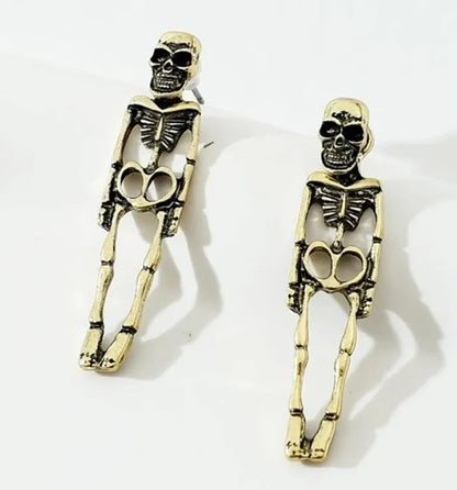 Gothic Skull Stud Earrings