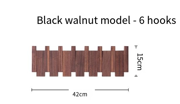 Simplicity Piano Key Wallmounted Coat Rack (One Piece)