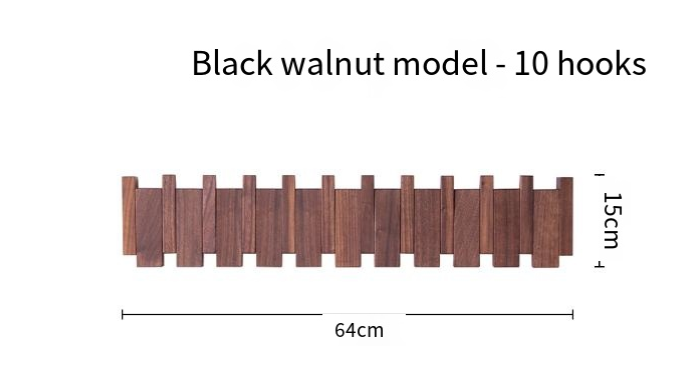 Simplicity Piano Key Wallmounted Coat Rack (One Piece)